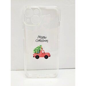 Iphone 14 Christmas Tree Red Truck Merry Christmas Phone Case Clear